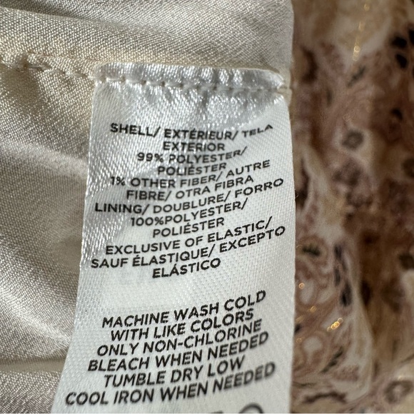 Loft Cream and Brown Floral Surplice Top NWT - Picture 10 of 12